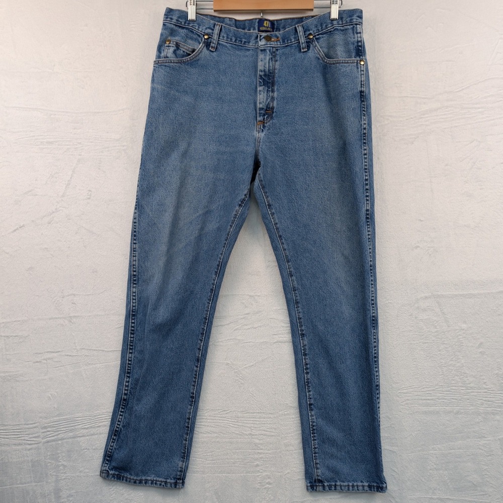 Wrangler Jeans Men's 38x33 Blue 47MWZ Regular Fit Cowboy Cut Western Workwear